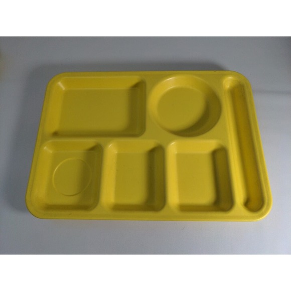 4 Vintage Arrowhead Stack Lunch cafeteria Trays USA MADE Cleveland OH Yellow - Picture 7 of 10